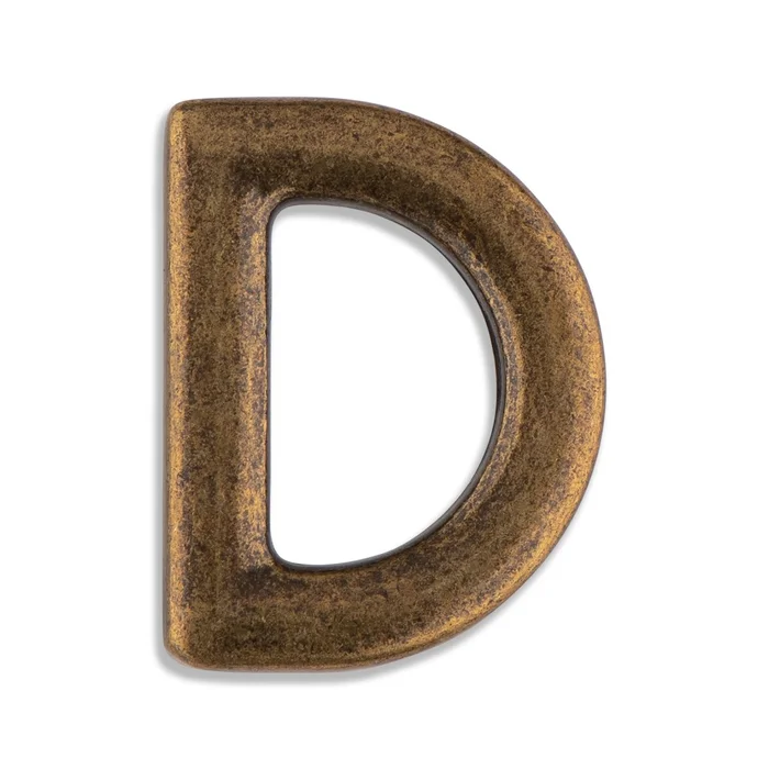 1/2″ Square D-Ring Bag Hardware – 10/Pack – Antique Brass
