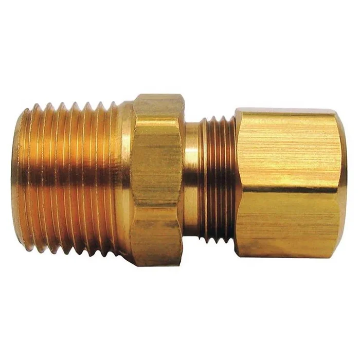 1/2 In. Compression X 1/2 In. D Male Brass Connector