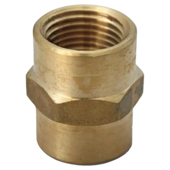1/2 In. Fpt X 3/8 In. D Fpt Yellow Brass Reducing Coupling