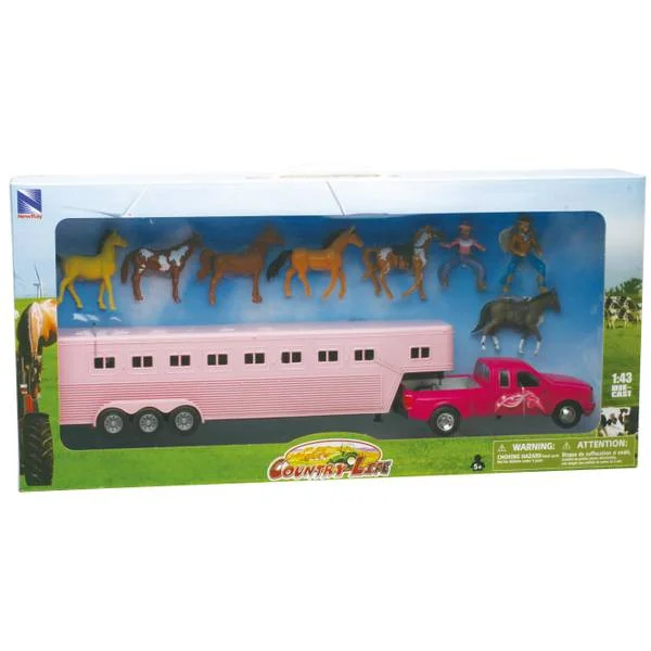 1:32 Horse Trailer with Horses