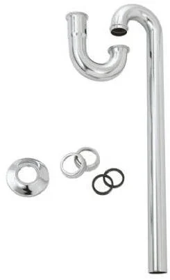 1 And 1 Quarter Inch Outer Diameter Tube Slip Joint With 20 Inch Chrome Lavatory Floor Drain S Trap