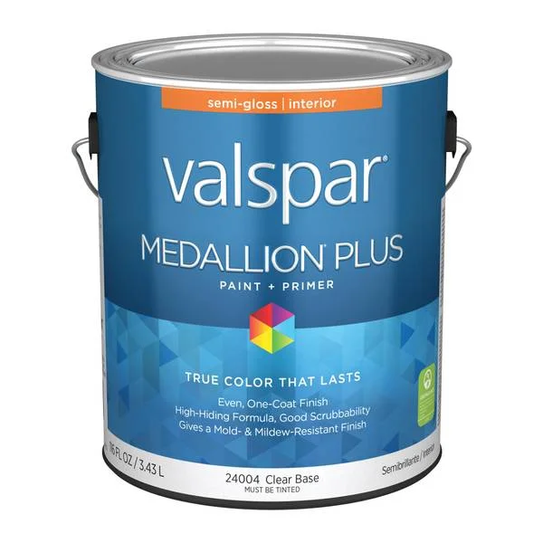 1 Gallon Medallion Plus Interior Paint + Primer, Semi-Gloss, Clear Base