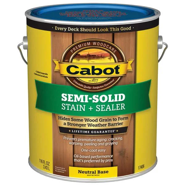 1 Gallon Semi-Solid Stain + Sealer Low VOC