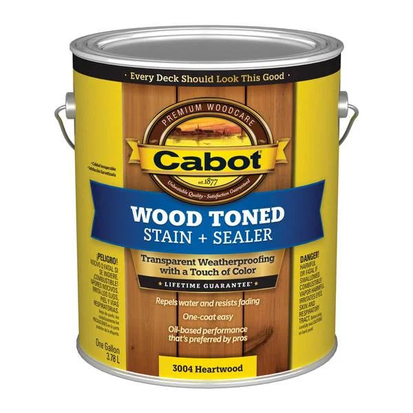 1 Gallon Wood Toned Stain + Sealer, Heartwood