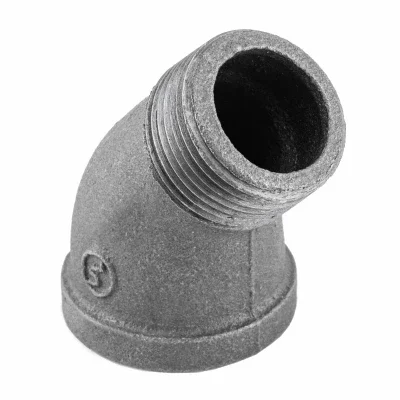 1 In. Black Pipe 45 Degree Street Elbow