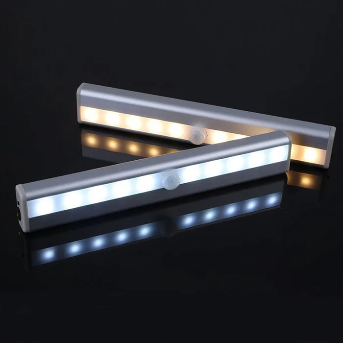 10-LED Motion Sensor Stick-on Light Bar (3- or 6-Pack)