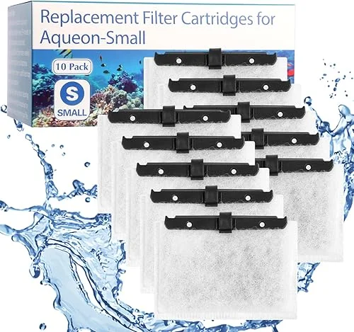 10 Packs Small Aquarium Filters Cartridges for Aqueon QuietFlow E Internal Power Filter Size 10 and 1/2.5/5 Gallon Mini-Bow Aquarium Filters