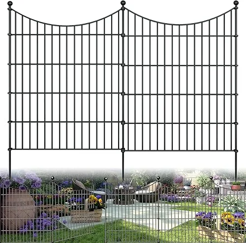 10 Panels Fence for Dogs Outside Dog Fence Outdoor，32 in(H) X 23.6 ft(L) for Yard Garden Fencing Animal Barrier Fencing for Yard Outdoor Dog Fence Panels Garden Fences and Borders No Dig Fence