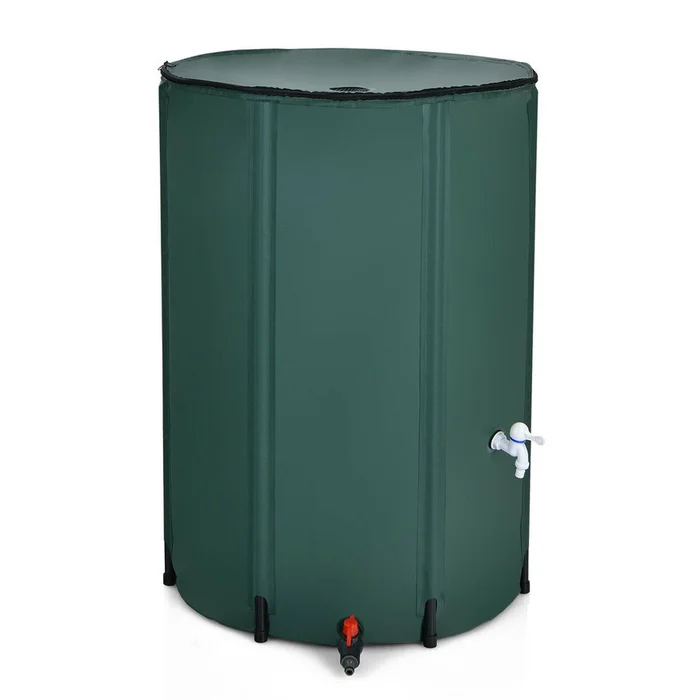 100-Gallon Collapsible Portable Rain Barrel Water Collector with Spigot