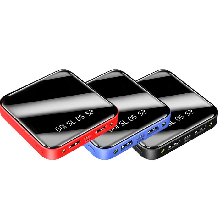 10000mAh Portable Mini Power Bank with Mirror Screen