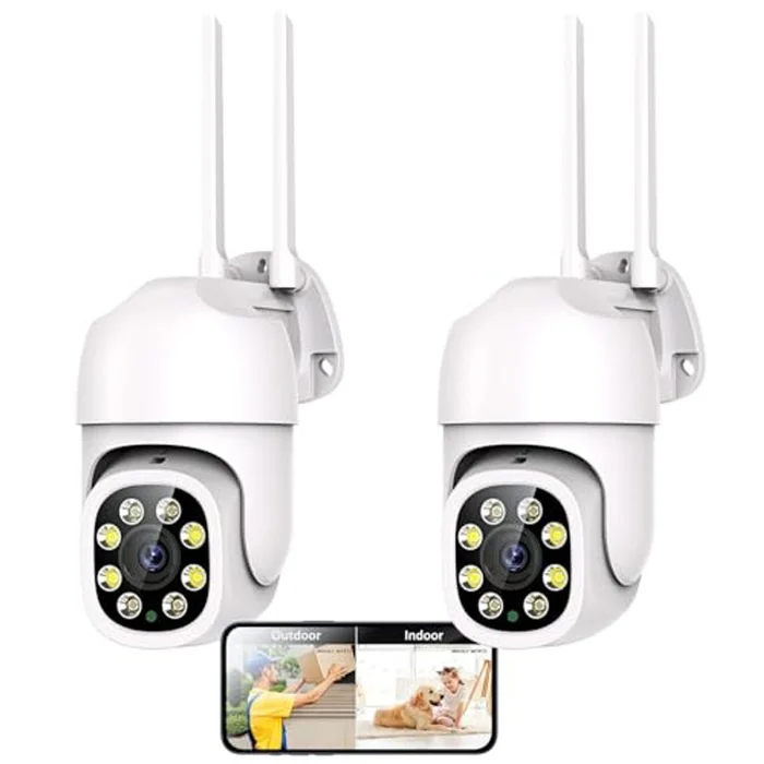 1080P Outdoor Security Camera with Night Vision (2-Pack)
