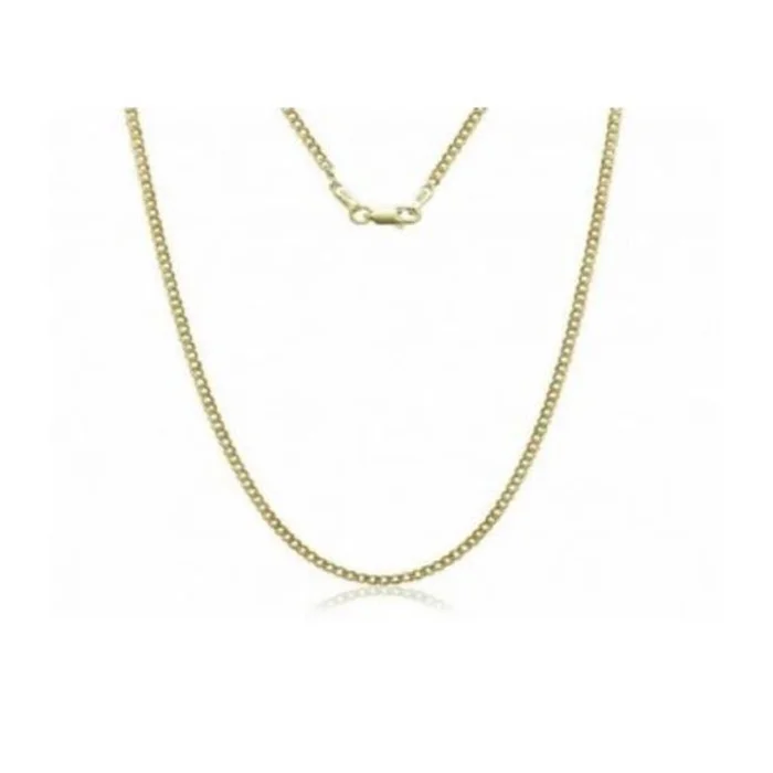 10K Solid Yellow Gold 2mm Cuban Chain