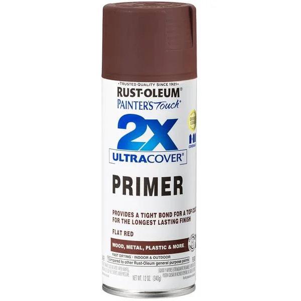 12 oz Painter’s Touch 2X Ultra Cover Flat Red Spray Primer