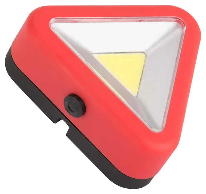 12620 Cob Led Triangle Work Light With Red Reflector, 120 Lumens, 3 Modes