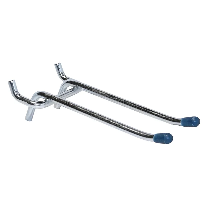 14444 Series Peg Hook, 4 In Projection, 5-1/4 In L X 2-1/8 In W X 1-1/8 In H Dimensions, Silver