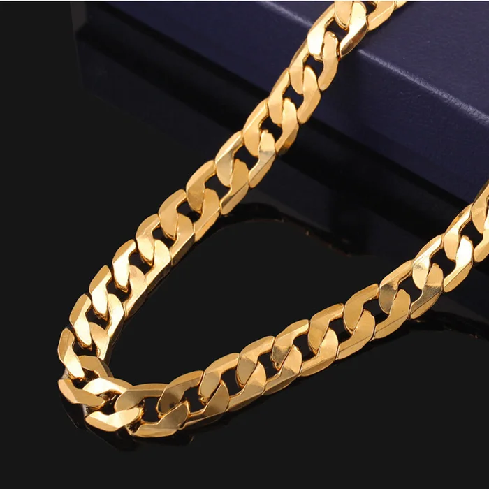 14K-Gold-Filled Cuban Chain Necklace