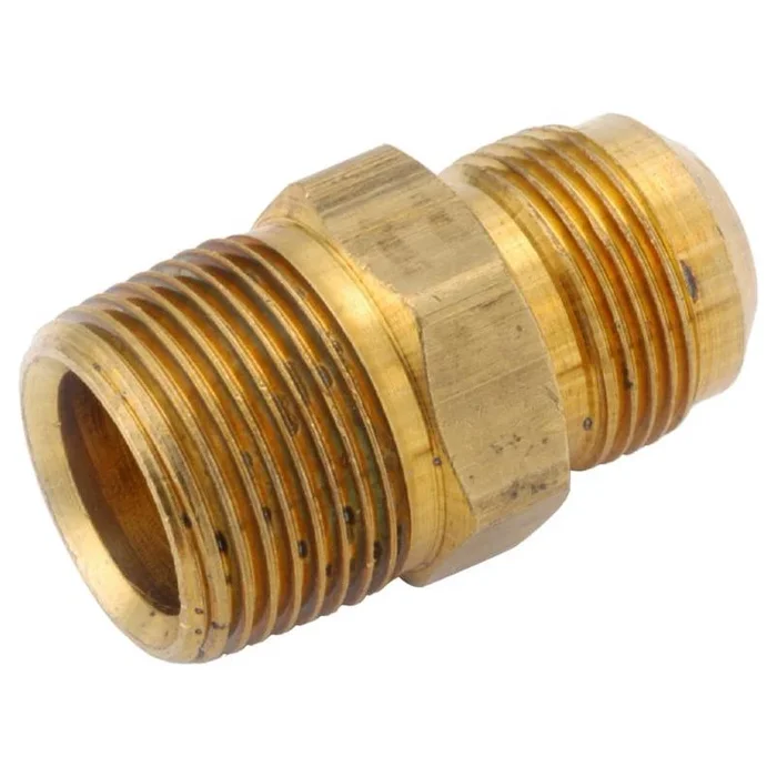 15/16 In. Male Flare In. X 1/2 In. D Mip Gold Brass Gas Appliance Adapter