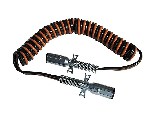 15 ft Dual Pole Coiled Electric Charging Liftgate Cable with 2 x 12 Leads