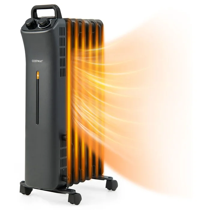 1500W Oil-Filled Space Heater with 3-Level Heating