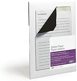 150912 Carbon Paper, 8-1/2 x 11, Black