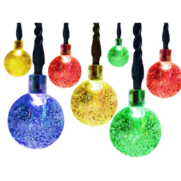 16-Foot 20-LED Crystal Ball Solar String Light
