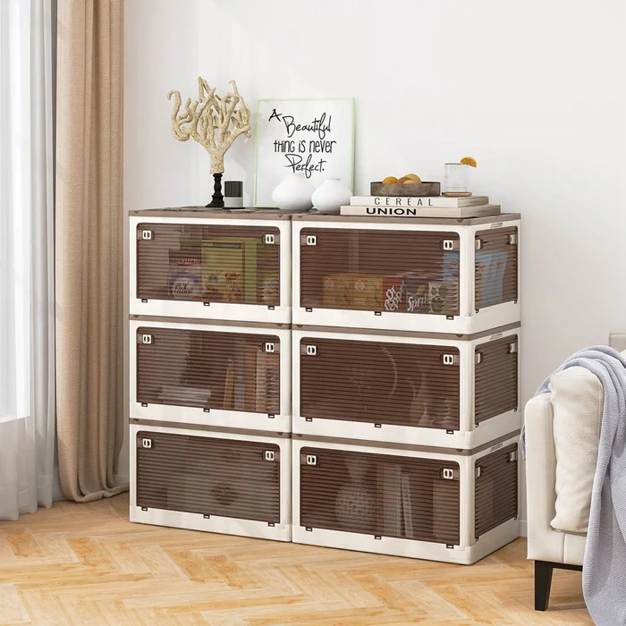 18-Gallon Collapsible Stackable Storage Bin (3 or 6-Pack)