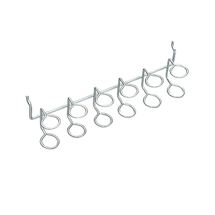 18777 Peg Hook Holder, Steel, Silver, Zinc