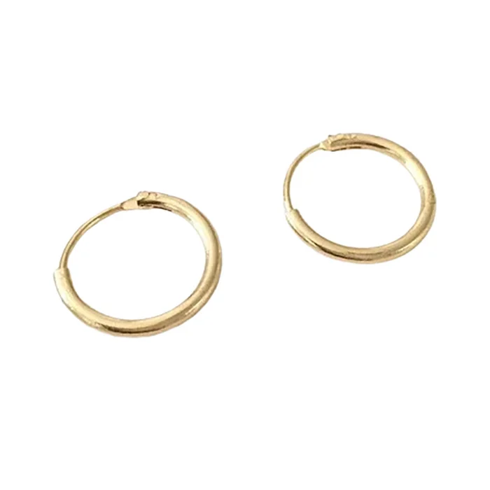 18K Gold-Plated Endless Hoop Earrings
