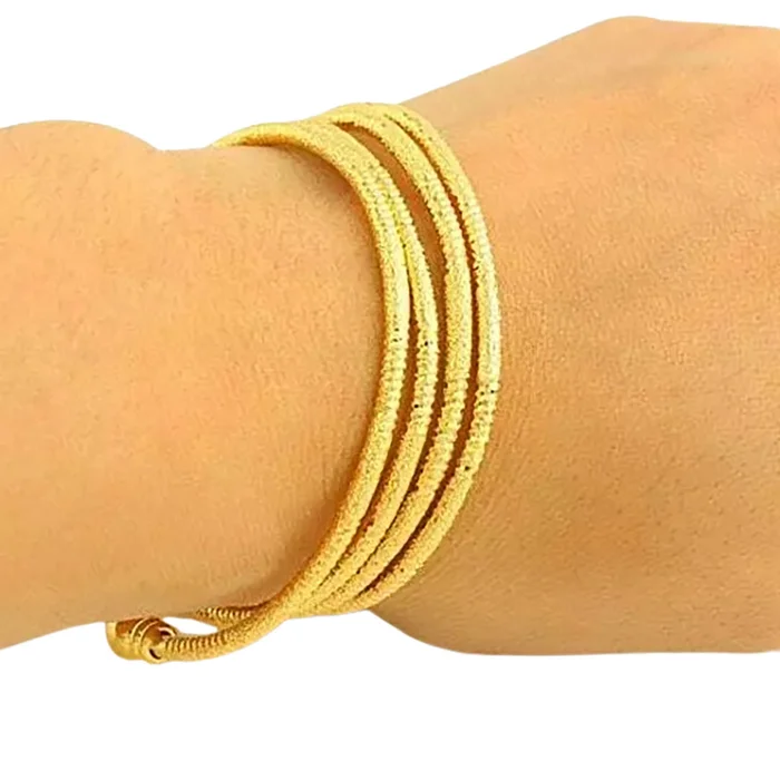 18K Yellow Gold Filled Coco Head Bangle (2-Pack)