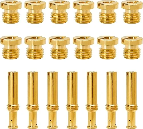 19 Pieces Jet Assortment Kit Carburetor Replacement Parts for S&S Cycle Super B E G Carbs Carburetors Type – Include 12 Main Jets, 7 Intermediate Jets