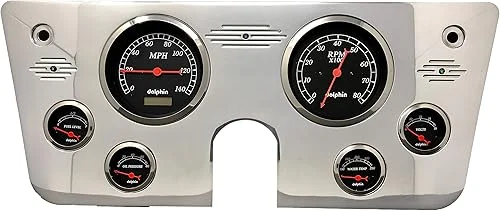 1967 1968 1969 1970 1971 1972 Chevy Truck (6) Gauge 5′ Dash Cluster Panel Set Programmable Black