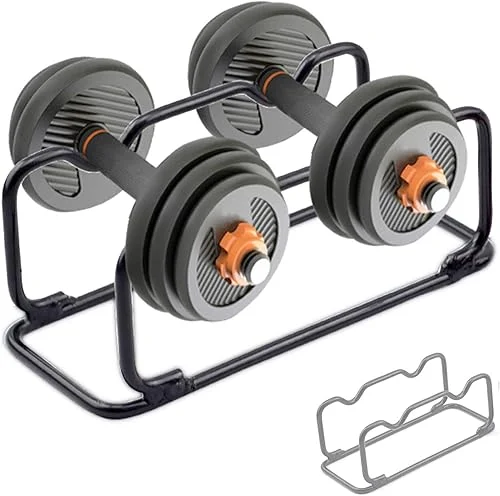 2 IN 1 Dumbbell Rack/Barbell Rack Holder, Solid Steel Make Strength training Dumbbell Rack,660LB Capacity, Universal Dumbbell Storage Stand/Storage Racks,Stand Weight Lifting Dumbbell