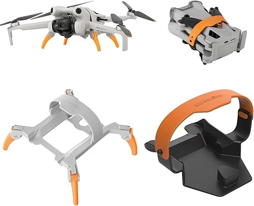2-in-1 Landing Gear and Propeller Holder for DJI Mini 4 Pro Drone, Sensor Propeller Guard & 30mm Heightening Extender Leg, for DJI Mini 4 Pro Auxiliary Kit Drone Accessories