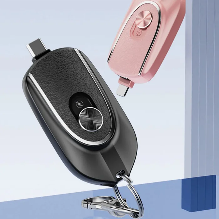 2-in-1 Mini Emergency Keychain Power Bank