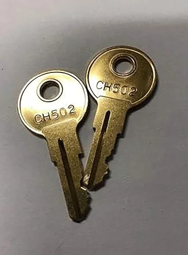 2 Pcs of CH502 Keys RV Compartment Code Cut CH502 Truck Tool Box Lock Keys