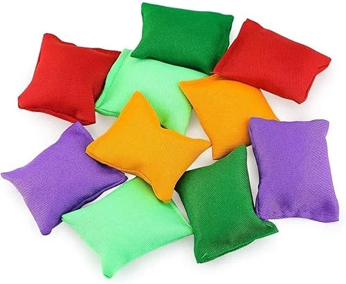 20 Pack Colorful Nylon Bean Bags for Bean Bag Toss Game(2′ x 2′ Assorted Colors)
