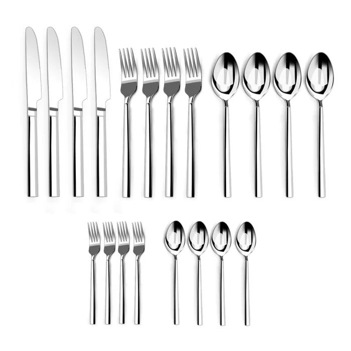 20-Piece Stainless Steel Knife And Fork Set – Cutlery Tableware Kit