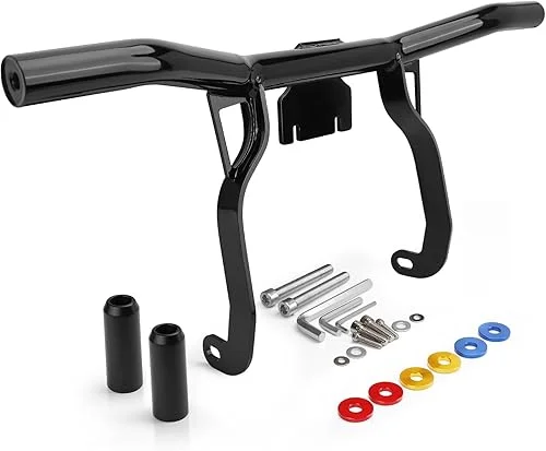 2009-2013 Touring Front Engine Guard Crash Bar Flat Out Bar Compatible with Harley Davidson Street Glide Road Glide Road King Electra Glide Trike Glide Black Motorcycle Bumper