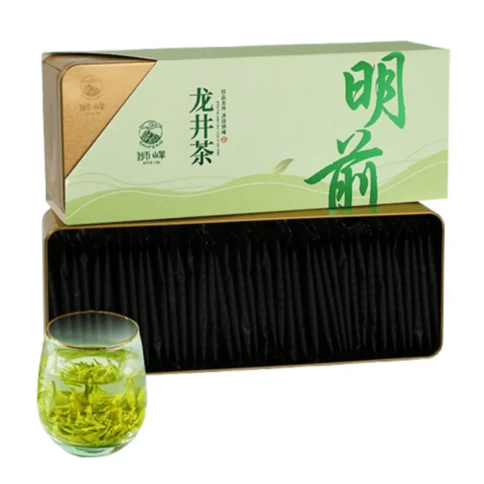 2025 New Tea Listing Lion Peak Premium Bright Front Longjing Tea Leaves Authentic Longjing 30 Packs