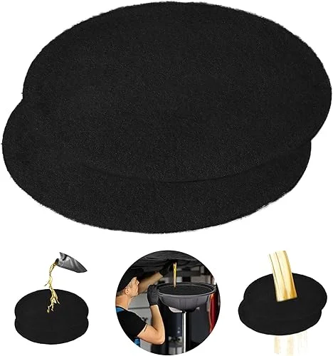 2025 New Upgraded 15′ Oil Drain Splash Pad 2 Pcs,Circular Oil Change Unit,Oil Drain Pan Gasket,Oil Splash Pads for Most Oil Drains for Mechanics and Automotive Technicians,Oil Drip Pan,Heat-Resistant