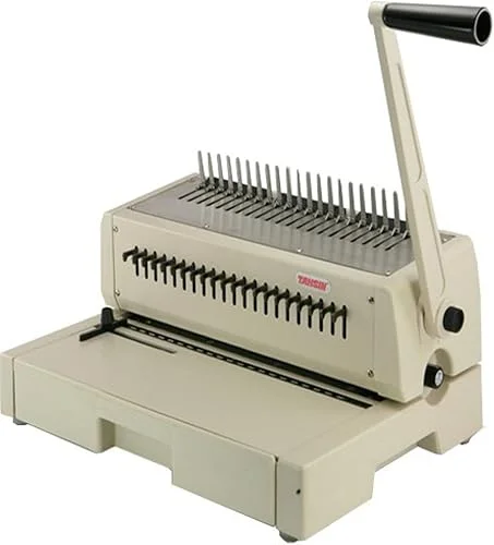 210PB Manual Comb Binding Machine, 20 Sheets Max. Punch Capacity, 425 Sheets Max. Bind Capacity, Adjustable Punch Depth Margin Control, Max. Punch Length 12′ with Open Throat