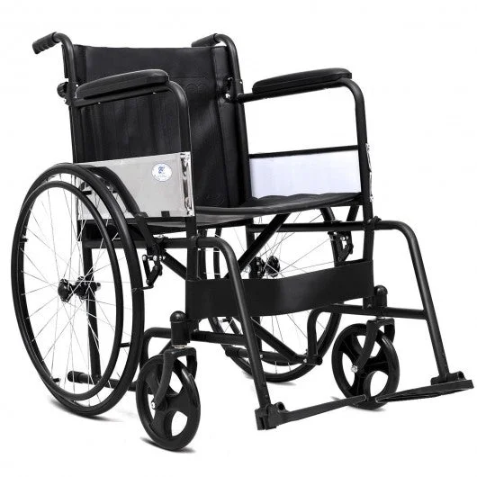 24″ Folding Foldable Backrest Transport Wheelchair