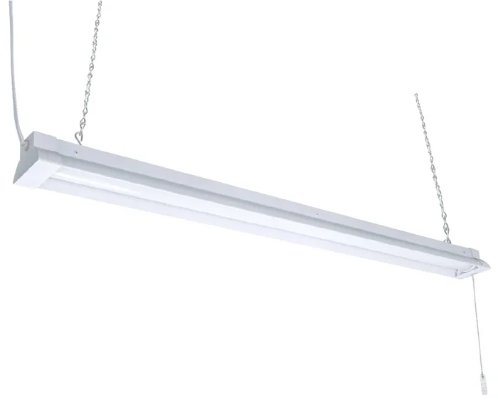 3.3 Ft. White Integrated Led Shop Light 2800 Lumen With Pull Chain And Hanging Chain