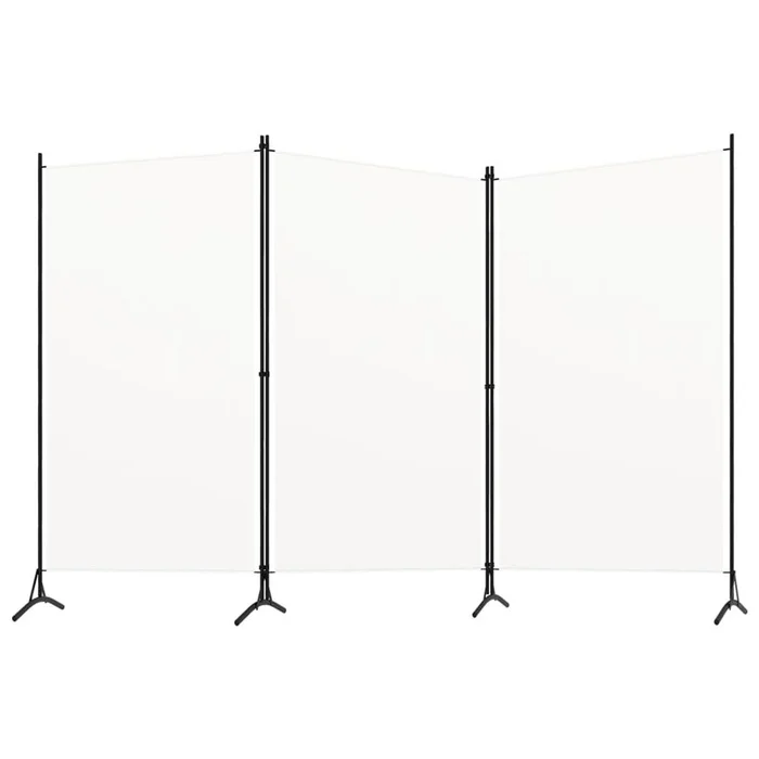 3-Panel Room Divider White 102.4″x70.9″ Fabric