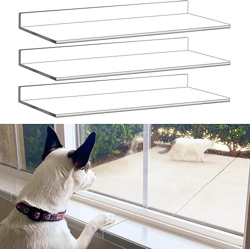 3 Pcs Window Sill Protector, Pet Window Guard,Transparent, Window Sill Cover, Protection from Dog and Cat Scratching Chewing Slobbering, Heavy Duty Scratch Shield (15.75 x4.72 x 1 in)