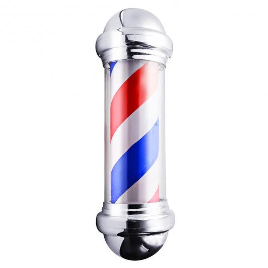 30″ Barber Shop Pole Red White Blue Rotating Light