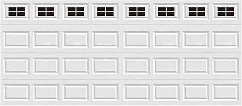 32Pack 2 Car Garage Kits Magnetic Panels Sheets Fake Faux Magnetic Windows Hardware Decorative Decor for Metal Door(Size 6′ x 4′) All Season Weather Resistantce