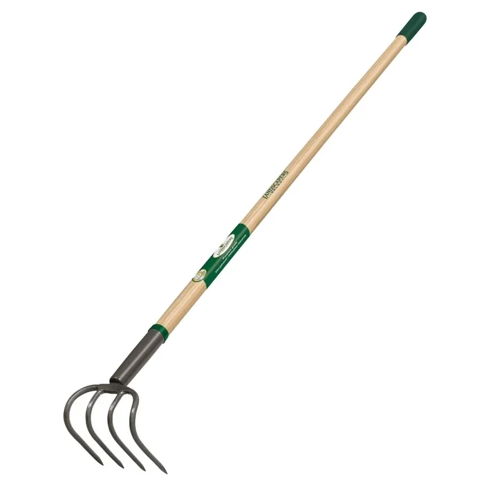 33280 Garden Cultivator With 54″ Wood Handle And 4 Tines
