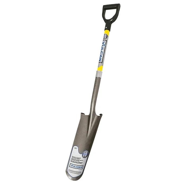 34538 Pep-f Drain Spade Shovel, 6 In W Steel Blade, 29 In Fiberglass Handle