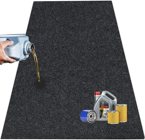 36 x 60 Inch Oil Spill Mat for Garage, Garage Floor Oil Change Mat for Driveway Under Car, Oil Pads Drip Leak Mat with Weather Backing, Reusable, Washable, Non Slip, Protects Floor